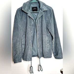 Hollister Mens Blue/Gray Corduroy Jacket. Size XS